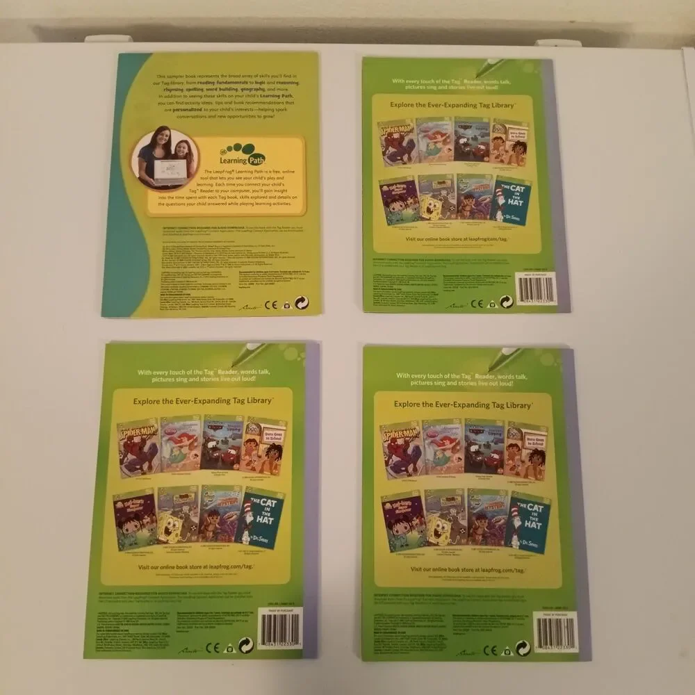 Leap Frog Tag Reader Interactive Books-Lot Of 8-Early Readers-Long & Short Vowel
